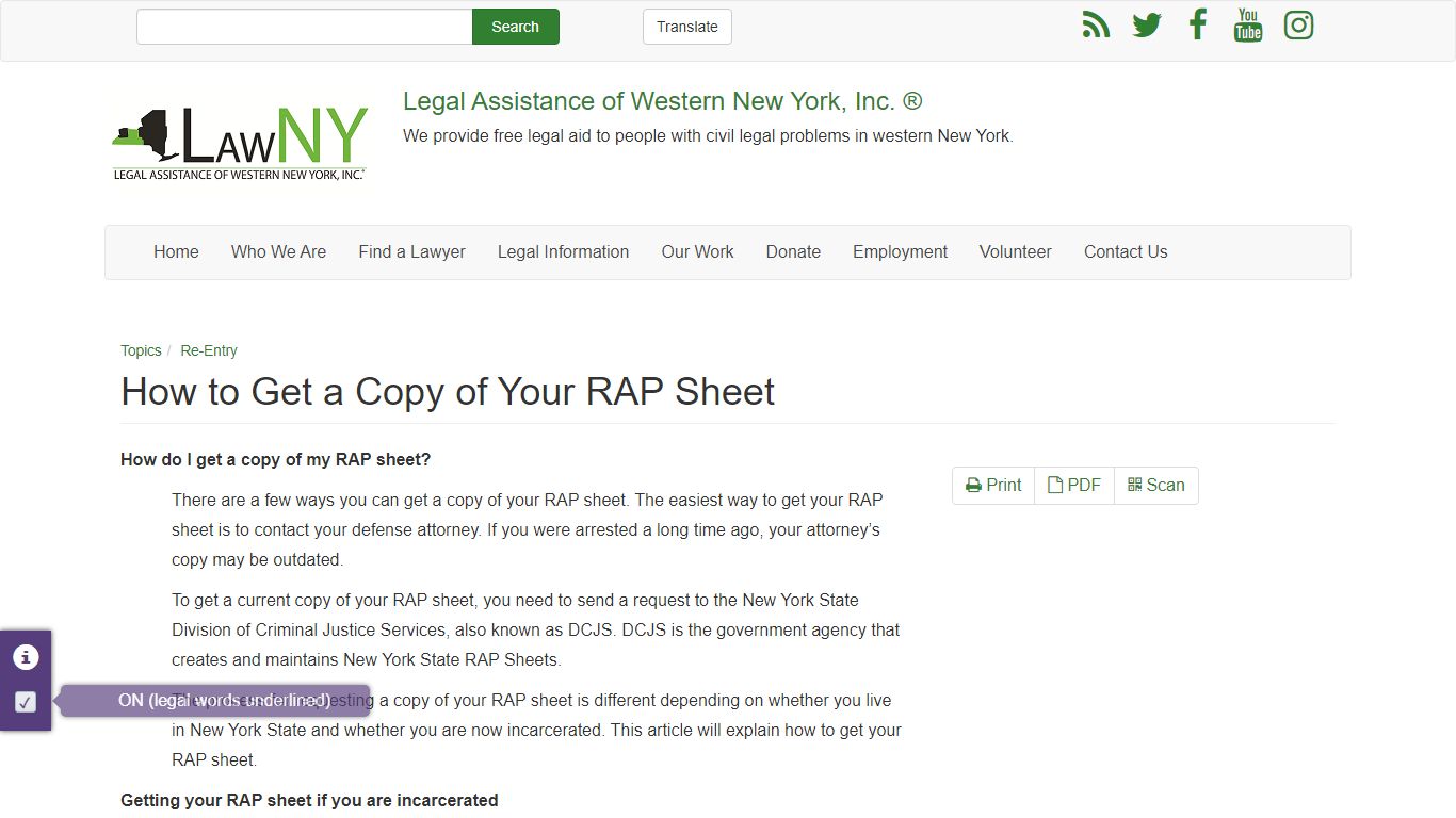 How to Get a Copy of Your RAP Sheet - LawNY